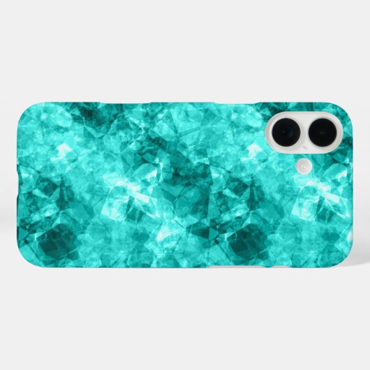 Cyaan-ruw textiel Case-Mate iPhone case (Achterkant (horizontaal))
