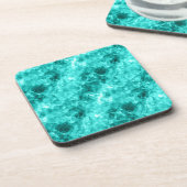 Cyaan-ruw textiel drankjes onderzetter (Linkerzijde)