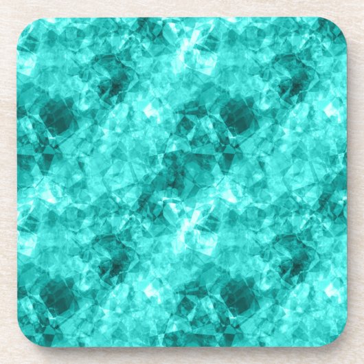 Cyaan-ruw textiel drankjes onderzetter (Voorkant)