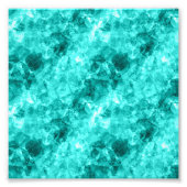 Cyaan-ruw textiel foto afdruk (Voorkant)