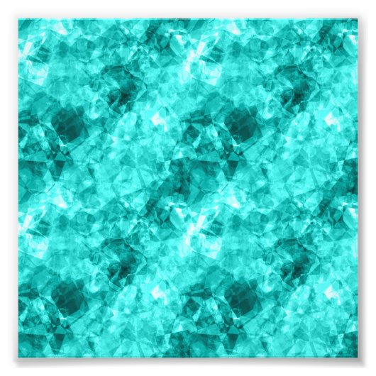 Cyaan-ruw textiel foto afdruk (Voorkant)