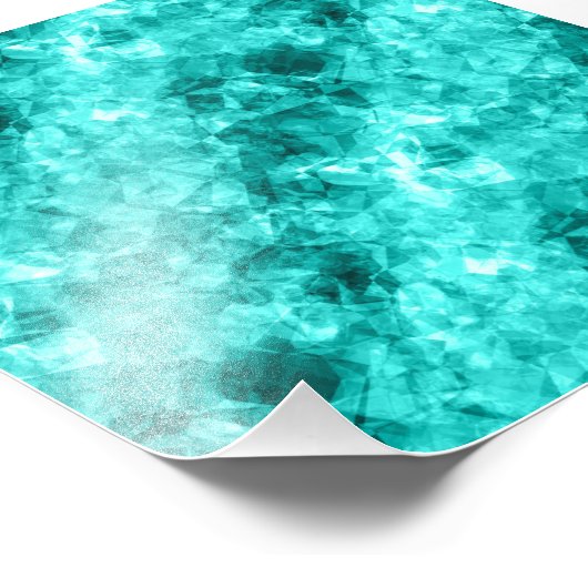 Cyaan-ruw textiel foto afdruk (Hoek)