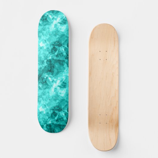 Cyaan-ruw textiel persoonlijk skateboard (Voorkant)
