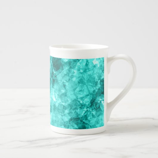 Cyaan-ruw textiel porselein kop (Rechts)