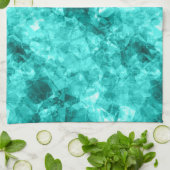 Cyaan-ruw textiel theedoek (Gevouwen)