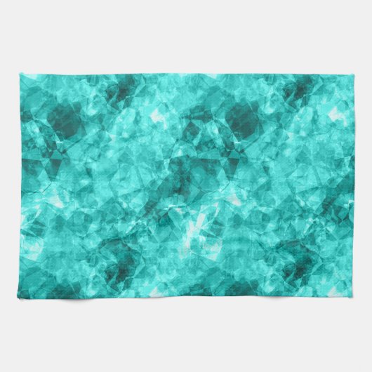 Cyaan-ruw textiel theedoek (Horizontaal)