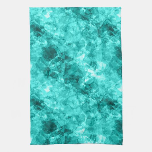 Cyaan-ruw textiel theedoek (Verticaal)