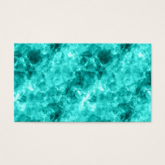 Cyaan-ruw textiel visitekaartje (Voorkant)