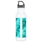 Cyaan-ruw textiel waterfles  (Achterkant)