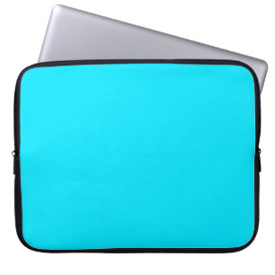 Cyaan Sky Blue Color past dit aan Laptop Sleeve
