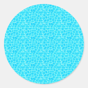 Cyaan Stone Envelope Seals Ronde Sticker