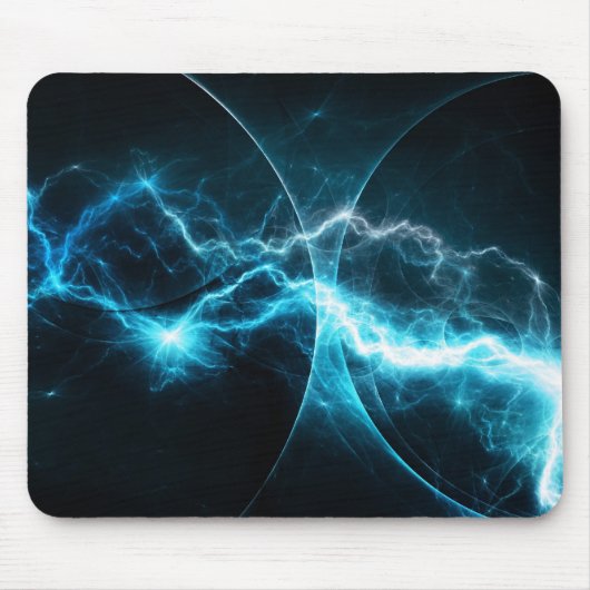 Cyaan storm mousepad muismat (Voorkant)