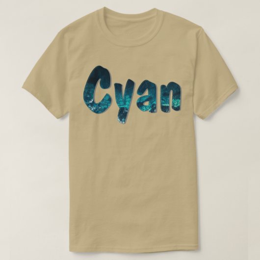 Cyaan T-shirt (Design voorkant)