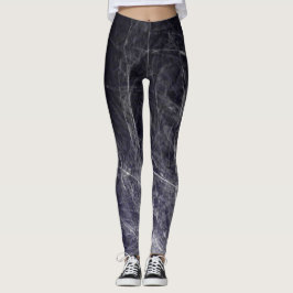 Cyaan Texture Feathers - Leggings