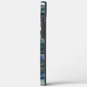 Cyaan torn strepen van smeerde en korrelige textur Case-Mate iPhone case (Achterkant / Links)