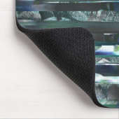 Cyaan torn strepen van smeerde en korrelige textur muismat (Hoek)