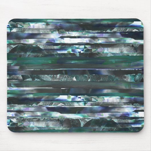 Cyaan torn strepen van smeerde en korrelige textur muismat (Voorkant)