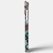 Cyaan tot kopercellen met zacht licht reflectie Case-Mate iPhone case (Achterkant / Links)