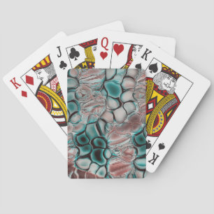 Cyaan tot kopercellen met zacht licht reflectie pokerkaarten