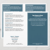 Cyaan White Simple Border Brochure (Voorkant / Achterkant)