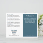 Cyaan White Simple Border Brochure (Staand voorkant)