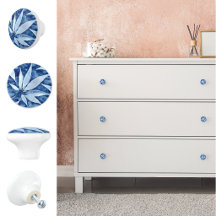 Cyaanblauw en wit Kuise Boom blad