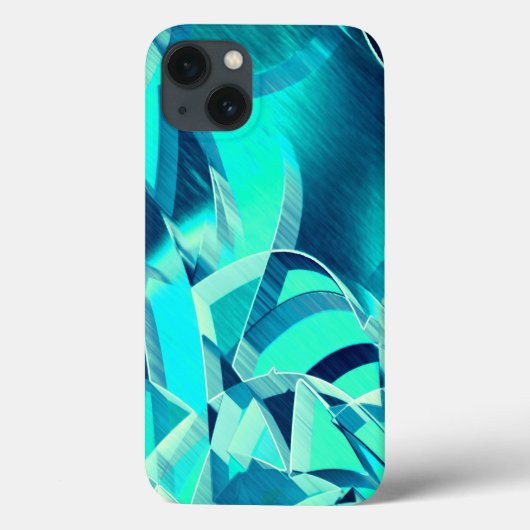 Cyaansporen met drijfveren op aquamarinedrager Case-Mate iPhone case (Achterkant)