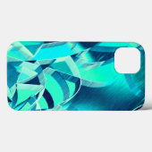 Cyaansporen met drijfveren op aquamarinedrager Case-Mate iPhone case (Achterkant (horizontaal))