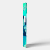 Cyaansporen met drijfveren op aquamarinedrager Case-Mate iPhone case (Achterkant / Rechts)