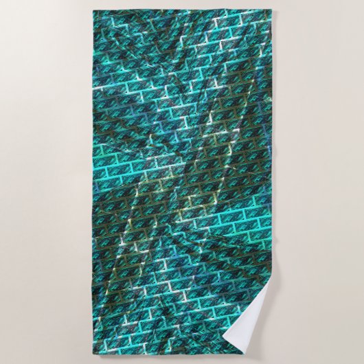 Cyaanvlek, raster of ander baksteeneffect? strandlaken (Voorkant)