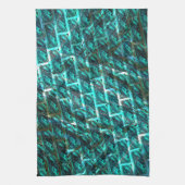 Cyaanvlek, raster of ander baksteeneffect? theedoek (Verticaal)