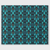 Cyan Abstracte Kunstprint Cadeaupapier (Vlak)