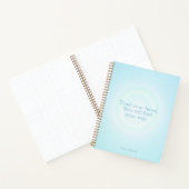 Cyan Blauwe Aura Bericht Notebook Notitieboek (Binnen)