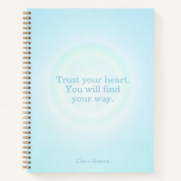 Cyan Blauwe Aura Bericht Notebook Notitieboek