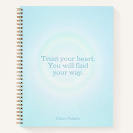 Cyan Blauwe Aura Bericht Notebook Notitieboek