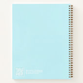 Cyan Blauwe Aura Bericht Notebook Notitieboek (Achterkant)