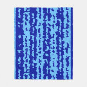 Cyan Blauwe Onregelmatige Abstracte Ontwerp Fleece Deken (Voorkant)