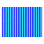 Cyan Blauwe Strepen Ontwerp Tafelkleed (Voorkant (Horizontaal))
