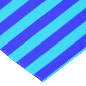 Cyan Blauwe Strepen Ontwerp Tafelkleed (Gekanteld)