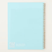 Cyan Blue Aura Big Year Planner (Achterkant)