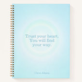 Cyan Blue Aura Message Notebook Notitieboek (Voorkant)