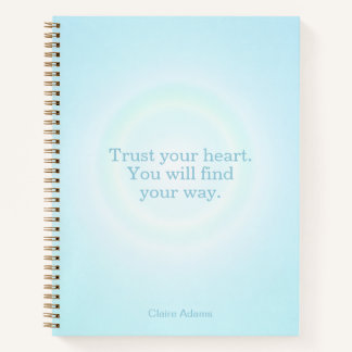 Cyan Blue Aura Message Notebook Notitieboek