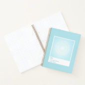 Cyan Blue Aura Swatch Angel Number Notebook Notitieboek (Binnen)