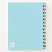 Cyan Blue Aura Swatch Angel Number Notebook Notitieboek (Achterkant)