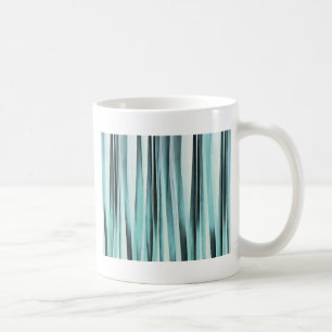 Cyan Blue Oceaan Streepjes Patroon Koffiemok