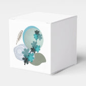 Cyan Boho Bedankdoosjes (Voorkant Zijde)