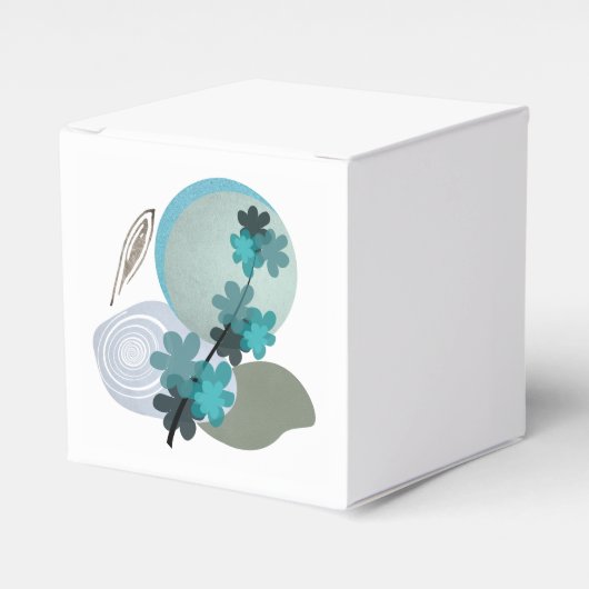 Cyan Boho Bedankdoosjes (Voorkant Zijde)