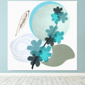 Cyan Boho Canvas Afdruk (Insitu (Houten vloer))