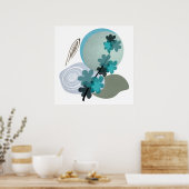 Cyan Boho Poster (Keuken)