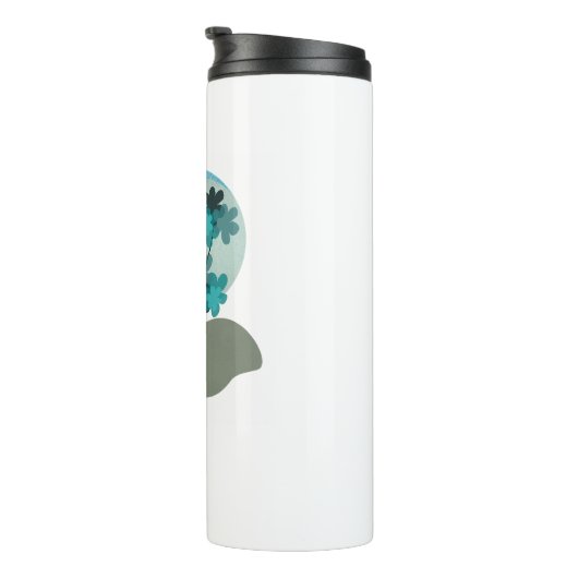 Cyan Boho Thermosbeker (Geroteerd rechts)